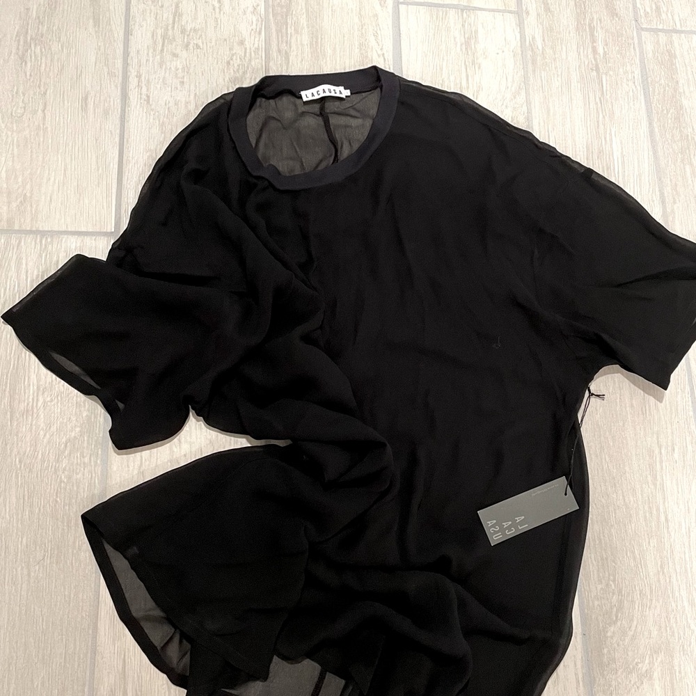 Lacausa oversized chiffon t-shirt/dress